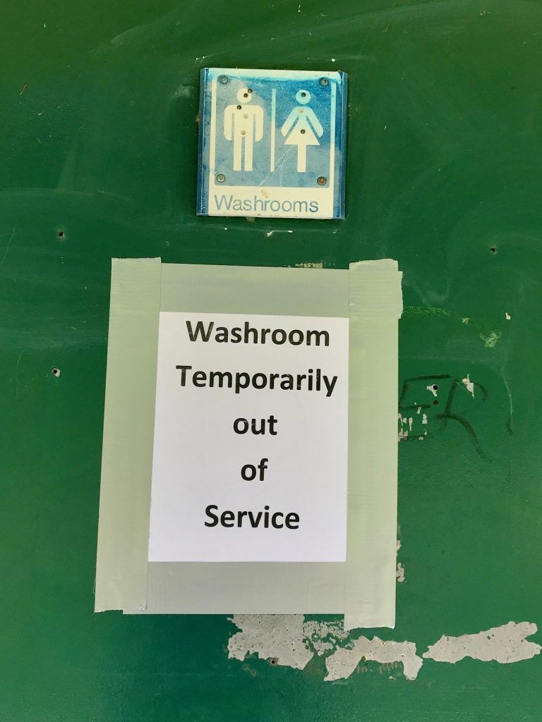 Out of Service Washroom, Rebecca Pinkus